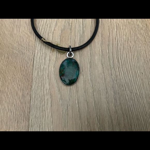 One of a kind silver,turques and leather band, hand crafted - Picture 2 of 3